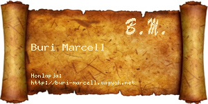 Buri Marcell névjegykártya